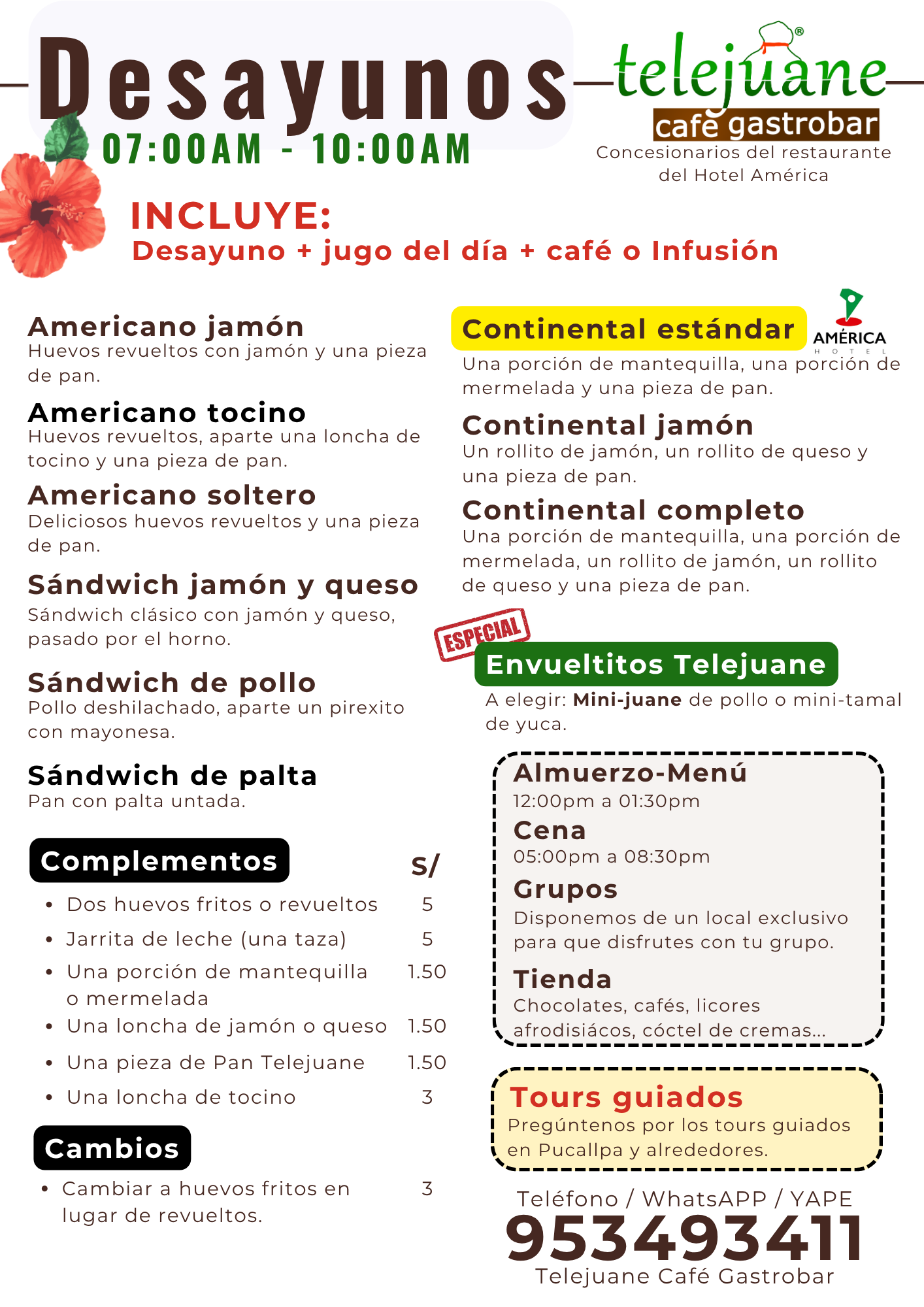 Desayunos hotel América