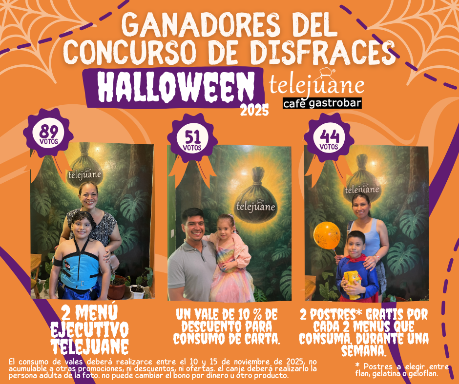 Ganadores del concurso Telejuane Halloween 2025